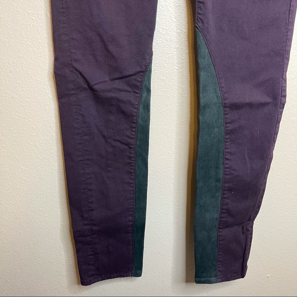 Rag & Bone Lambskin Leather Panel Skinny Jean Size 30 - Picture 4 of 9